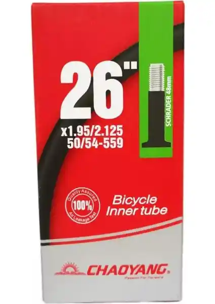 Chaoyang İç Lastik 26X1.95/2.125 - Dayanıklı ve Yüksek Performanslı Bisiklet Lastiği