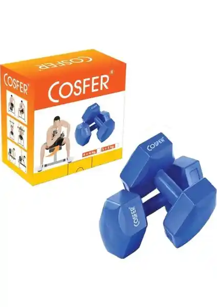 Cosfer CSF90833X2 3 kg Plastik Dambıl Seti Sağlam ve Estetik Antrenman Arkadaşı