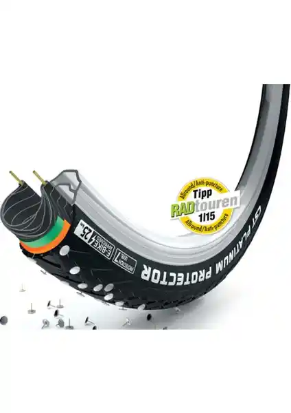 CST Dış Lastik Şehir Platinum Protector 26X1.75 Zırhlı Güvenilir ve Dayanıklı Şehir Bisikleti Lastiği