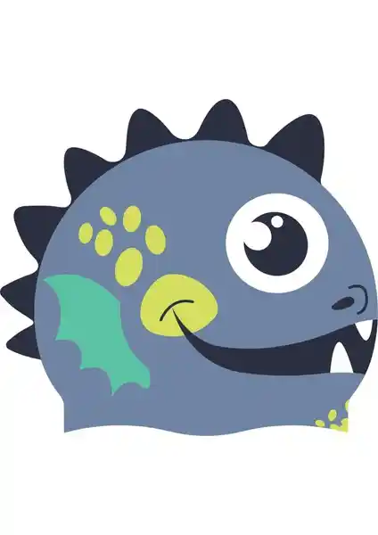 Decathlon Nabaiji Silikon Yüzücü Bonesi Mavi Sarı Ejderha Modeli ile Yüzme Deneyiminizi Geliştirin