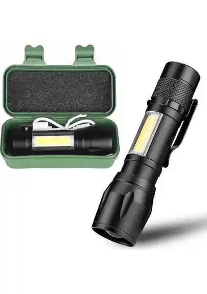 Deco Elit Ultra Güçlü USB Şarjlı El Feneri: Dayanıklı ve Çok Yönlü Aydınlatma Çözümü