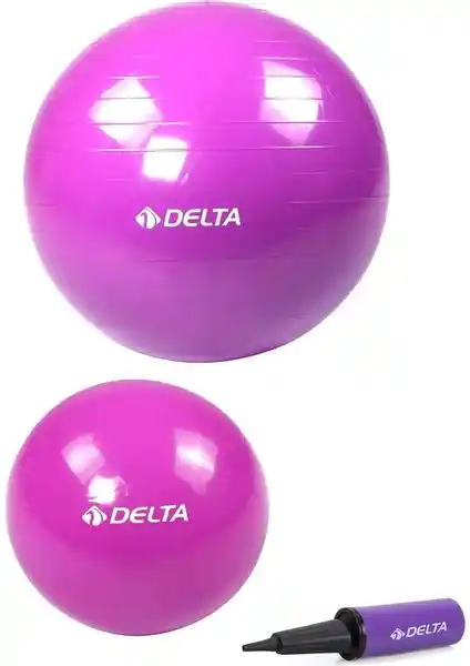 Delta 55 cm Pilates Topu ve Seti Sağlıklı Yaşam İçin Dayanıklı ve Çok Yönlü Egzersiz Aracı