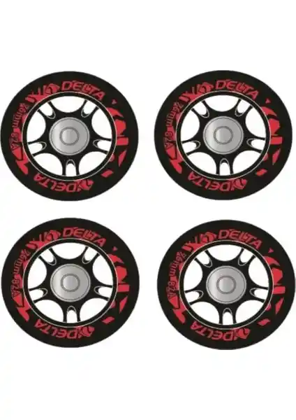 Delta 76 mm Silikonlu Rulmanlı Paten Tekerlekleri Seti Yüksek Performans ve Dayanıklılık İçin