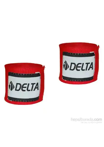 Delta Marka Kırmızı El Bandajı 3.5 Metre Çift Paket Spor ve Dövüş Sporları Koruma