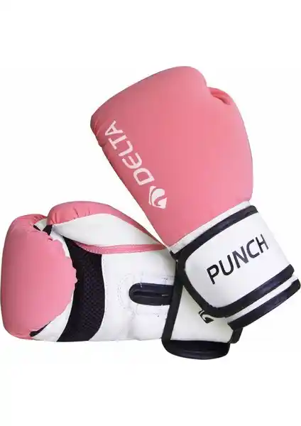 Delta Punch Dura-Strong Pembe Beyaz Boks Eldiveni Dayanıklı ve Estetik Tasarımıyla Sporcuların Tercihi