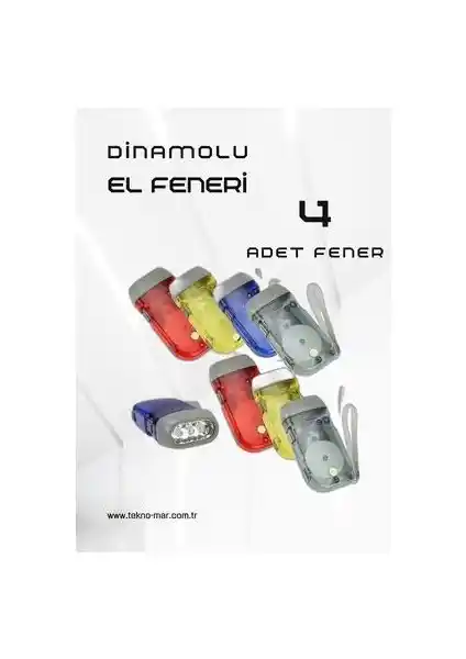 Deprem ve acil durumlar için ekonomik kendinden şarjlı LED el fenerleri seti