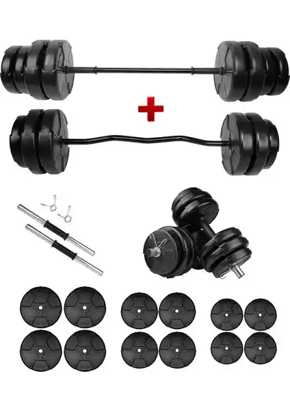 E-Life 78 kg Z Bar Dambıl ve Halter Seti ile Güç ve Dayanıklılık Artırma