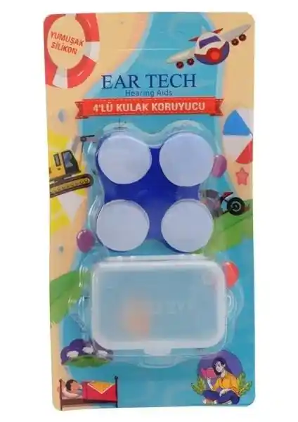 Ear Tech Silikon 4 Lü Kulak Tıkacı - Gürültü Engelleme ve Konfor Sağlayan Ürün