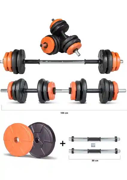 Ecgspor 17 kg Çok Fonksiyonlu Halter ve Dambıl Seti ile Fitness Deneyiminizi Geliştirin