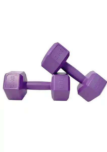 Ecgspor 2 kg Mor Altıgen Dambıl Seti: Dayanıklı ve Şık Spor Ekipmanı