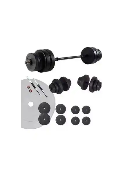 Ecgspor 45 kg Halter ve Dambıl Seti ile Evde Etkili Fitness Antrenmanları