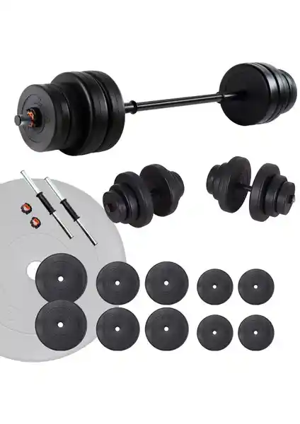 Ecgspor 55 Kg Vinyl Halter Dambıl Seti: Dayanıklı ve Çok Yönlü Fitness Çözümü