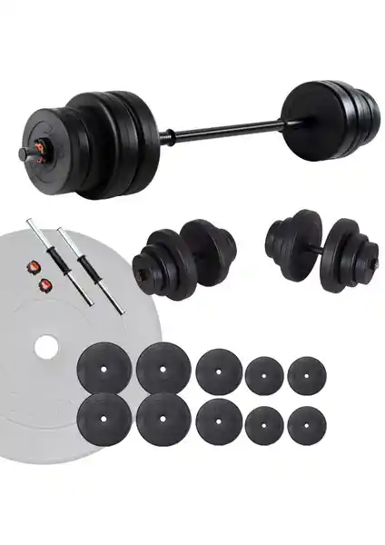 Ecgspor 65 Kg Vinyl Dambıl ve Halter Seti ile Evde Fitness Deneyiminizi Geliştirin