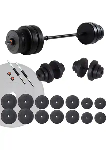 Ecgspor Vinyl Halter ve Dambıl Ağırlık Seti 85 Kg: Dayanıklı ve Çok Yönlü Spor Ekipmanı