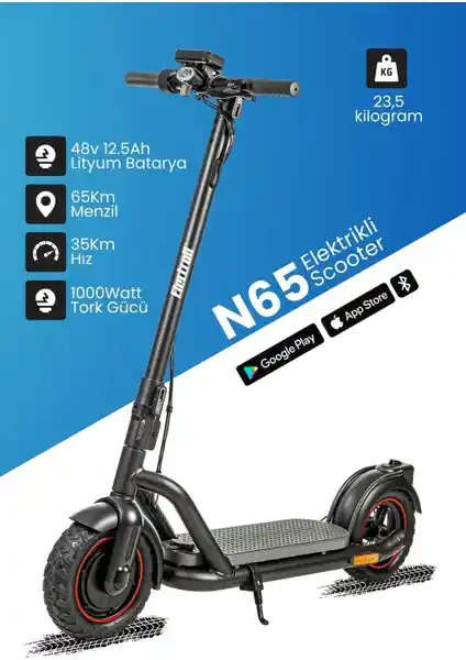 Electroll N65 Elektrikli Scooter: Şehir İçi Ulaşımda Yenilik ve Konfor Sağlayan Modern Tasarım