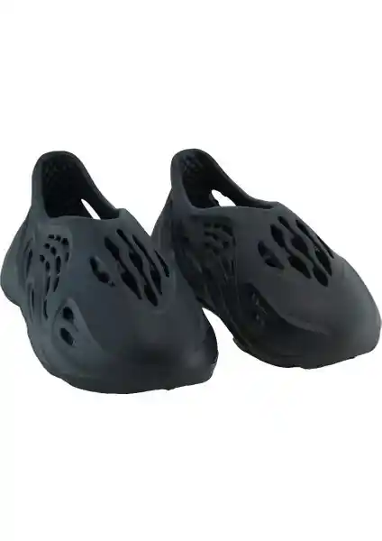 Evamood Delikli Yeezy Foam Runner Siyah Unisex Spor Ayakkabı Günlük Kullanım için Mükemmel Tercih