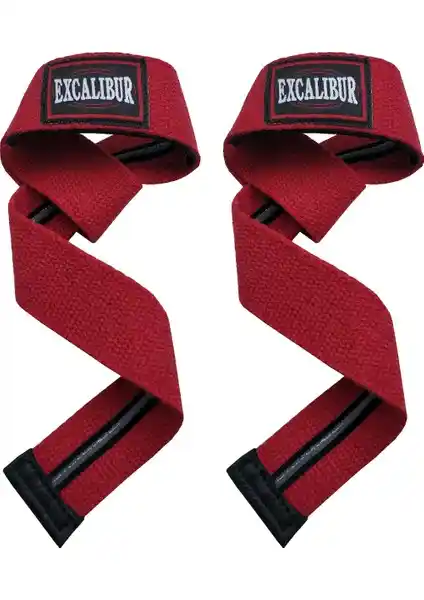 Excalibur Kırmızı Lifting Straps Güç ve Konfor Sağlayan Ağırlık Çekme Kayışları