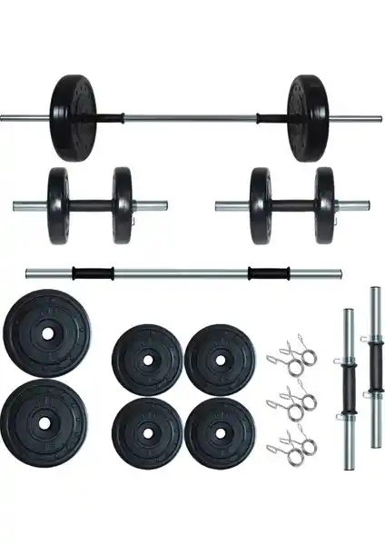 Fitset 25 kg Kombo Halter ve Dambıl Seti ile Güç ve Esneklik Sağlayın