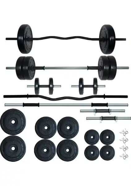 Fitset 58 kg Z Barlı Halter ve Dambıl Seti: Güç ve Dayanıklılık İçin Uygun Spor Ekipmanı