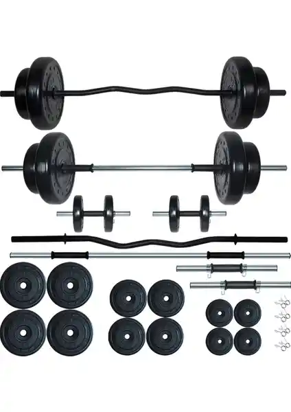 Fitset 78 kg Z Barlı Halter ve Dambıl Seti: Dayanıklı ve Çok Yönlü Fitness Ekipmanı