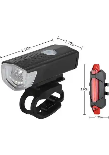 ForteGT USB Şarjlı Bisiklet Işığı Seti Güvenlik ve Konfor İçin Tasarlandı