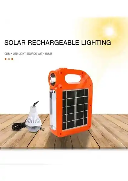 Gaman Solar Güneş Enerjili Acil Durum Feneri Çok Fonksiyonlu Kamp ve Doğa Işık Kaynağı