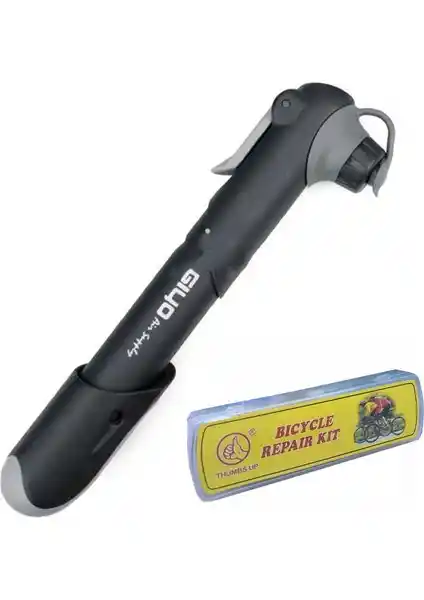 Giyo GP-04S Pompa ve Levyeli Yama Seti Eko Paket: Dayanıklı ve Pratik Bisiklet Tamir Çözümü