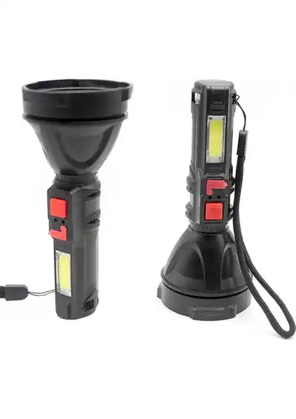 Gold Silver GS-830 Mikro USB Şarjlı Taşınabilir LED El Feneri: Dayanıklı ve Çok Modlu Güçlü Işık