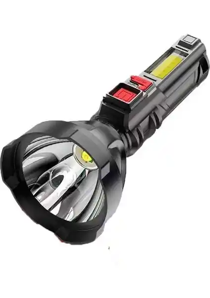 Gold Silver PANTHER USB Şarjlı 3W COB LED El Feneri Güçlü ve Çok Yönlü Aydınlatma Çözümü
