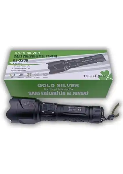 Gold Silver Şarj Edilebilir Tg LED El Feneri: Güçlü Işık ve Dayanıklılık Özellikleri