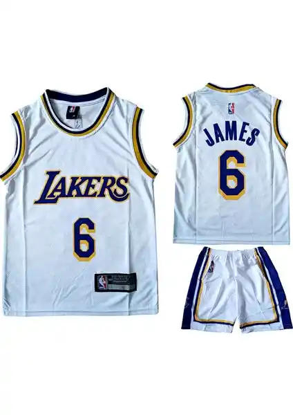 Hnsport Los Angeles Lakers Çocuk Basketbol Forması ve Şort Seti – Rahat ve Şık Spor Giyim