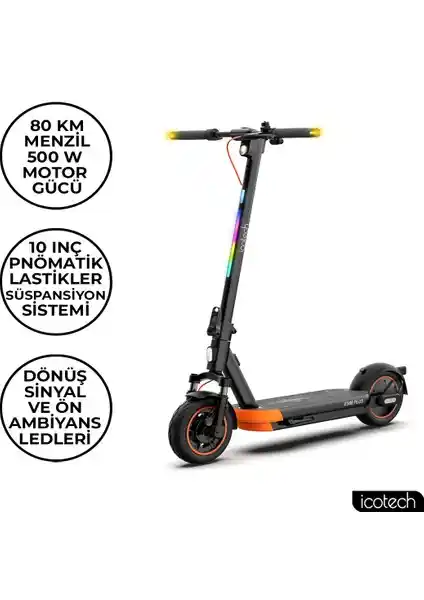 İçotech ES80 Plus Elektrikli Scooter: Uzun Menzil ve Güçlü Performans Özellikleri