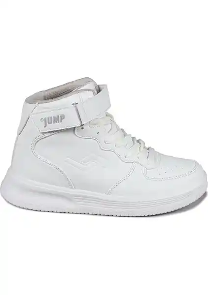 Jump 16308 Yüksek Bilekli Beyaz Kadın Spor Ayakkabısı Günlük Şıklık ve Konfor Sunar