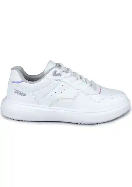 Jump 26821 Beyaz-Gri Kadın Sneaker Günlük Kullanım İçin Modern ve Rahat Tasarım