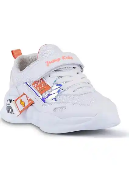 Jump Beyaz Kız Çocuk Spor Ayakkabısı - Hafif ve Konforlu Günlük Kullanım İçin