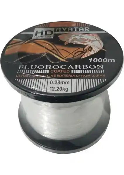Kabura HD Avatar Florokarbon 1000 MT Misina: Dayanıklı ve Suya Görünmez Balıkçılık Misinası
