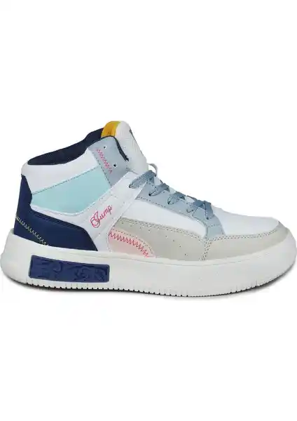 Kadınlar İçin Günlük Kullanıma Uygun Yüksek Bilekli Beyaz Mavi Sneakersi Ürün Tanıtımı ve Özellikleri