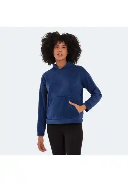 Kadınlar için modern ve şık indigo polar: sıcak tutan ve rahat kullanımlı kıyafet