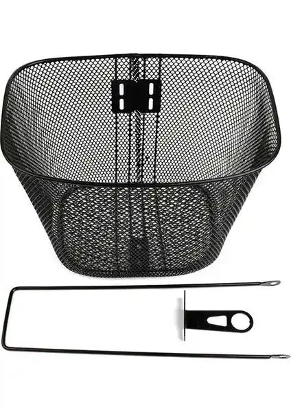 Karışık Bisiklet Sepeti Ön Sepet Metal Siyah Dayanıklı ve Pratik Kullanım İçin Uygun