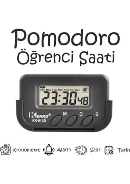Kenko Pilli Kronometre ve Alarmlı Mini Dijital Masa Saati: Çok Fonksiyonlu ve Kullanışlı Zaman Ölçüm Aracı