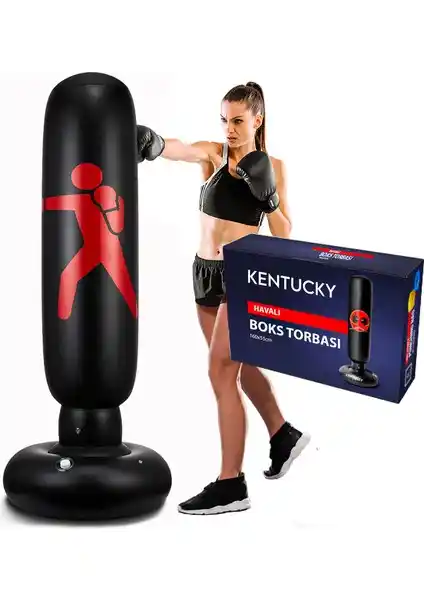 Kentucky Blanka 160 cm Dikey Ayaklı Şişme Boks Torbası ile Etkili Antrenmanlar İçin Uygun Seçenek