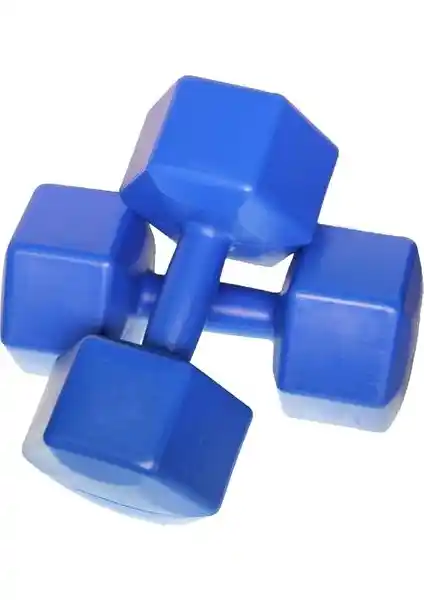 Leyaton Plastik Köşeli Dambıl Seti 8 Kg x 2 Adet, Dayanıklı ve Pratik Fitness Aletleri