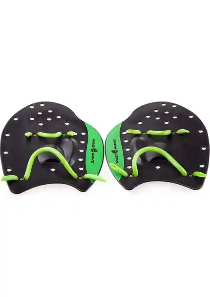 Mad Wave El Paleti Paddles Pro Siyah Yeşil Yüzme Antrenmanları İçin Profesyonel Ekipman