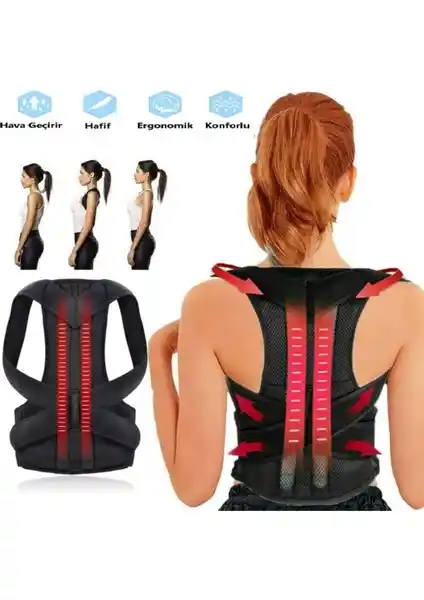 Markaflex Çift Balenli Bel ve Sırt Destek Korsesi Spor ve Günlük Kullanım İçin