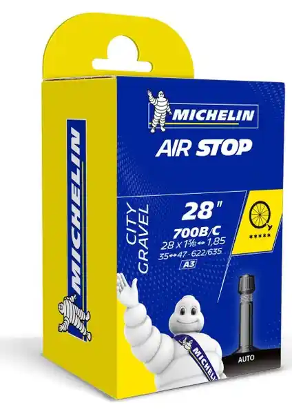 Michelin Airstop İç Lastik 700x35-47 mm, Hafif ve Dayanıklı Patlak Koruma Teknolojisi