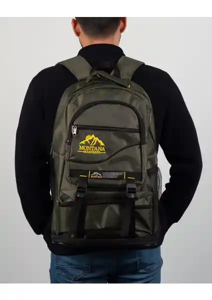 Montana Körüklü Dağcı Sırt Çantası 55+10 Lt Haki Doğa ve Kamp Aktiviteleri İçin Uygun