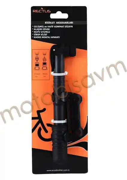 Motobisavm Mini Pompa Hb2: Hafif ve Taşınabilir Bisiklet ve Motosiklet Hava Pompası