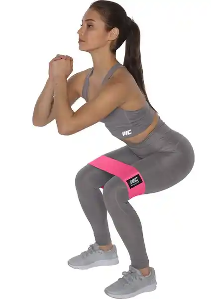 MuscleCloth Orta Pembe Loop Band Direnç Bandı Güç ve Esneklik Sağlar