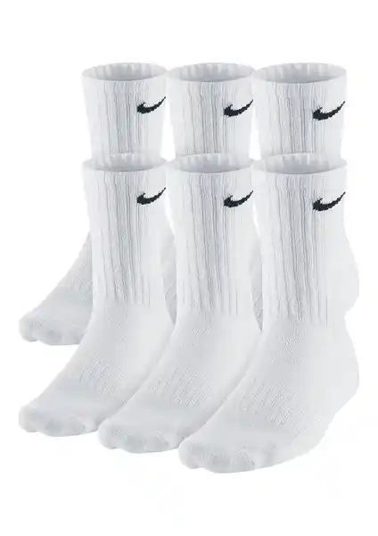 Nike SX5171100 Beyaz 6'lı Çorap Seti: Günlük ve Spor Kullanımı İçin Konfor ve Dayanıklılık