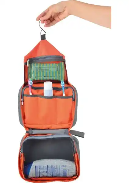 Nurgaz Campout Kişisel Bakım Çantası Turuncu Hafif ve Dayanıklı Seyahat Aksesuarı